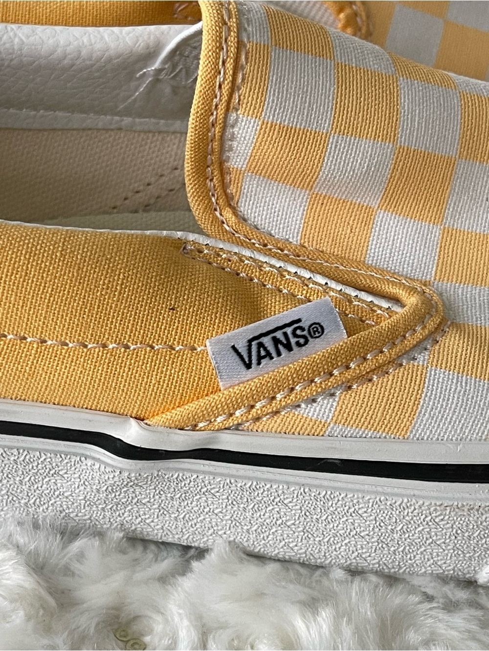 Vans Color Theory Classic Slip-On Checkerboard Sneakers - Golden Glow Size 7.5 - Picture 8 of 11